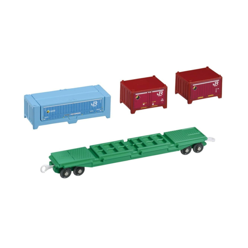 《GTS》純日貨 多美 Plarail 鐵道王國火車 S-38 長貨櫃列車 182641-細節圖3