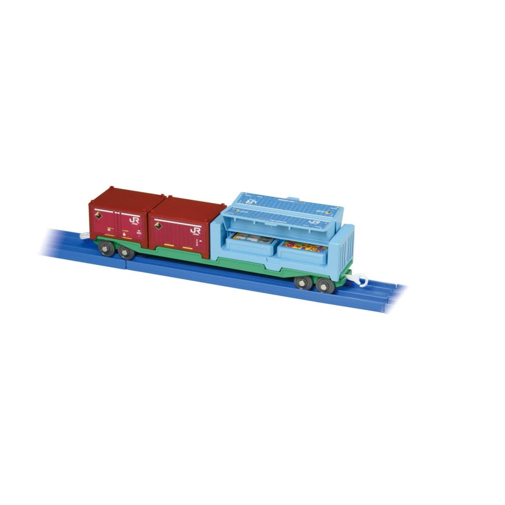 《GTS》純日貨 多美 Plarail 鐵道王國火車 S-38 長貨櫃列車 182641-細節圖5