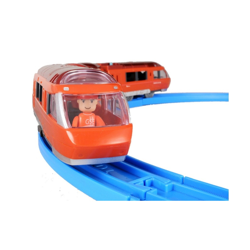 《GTS》純日貨 多美 Plarail 鐵道王國火車 S-52 小田急浪漫電車 GSE 70000形電車 887942-細節圖4