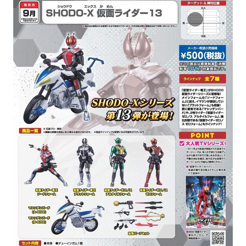 《GTS》BANDAI 盒玩 掌動 SHODO-X 假面騎士 第13彈 全7種 一盒10入 627685-細節圖3