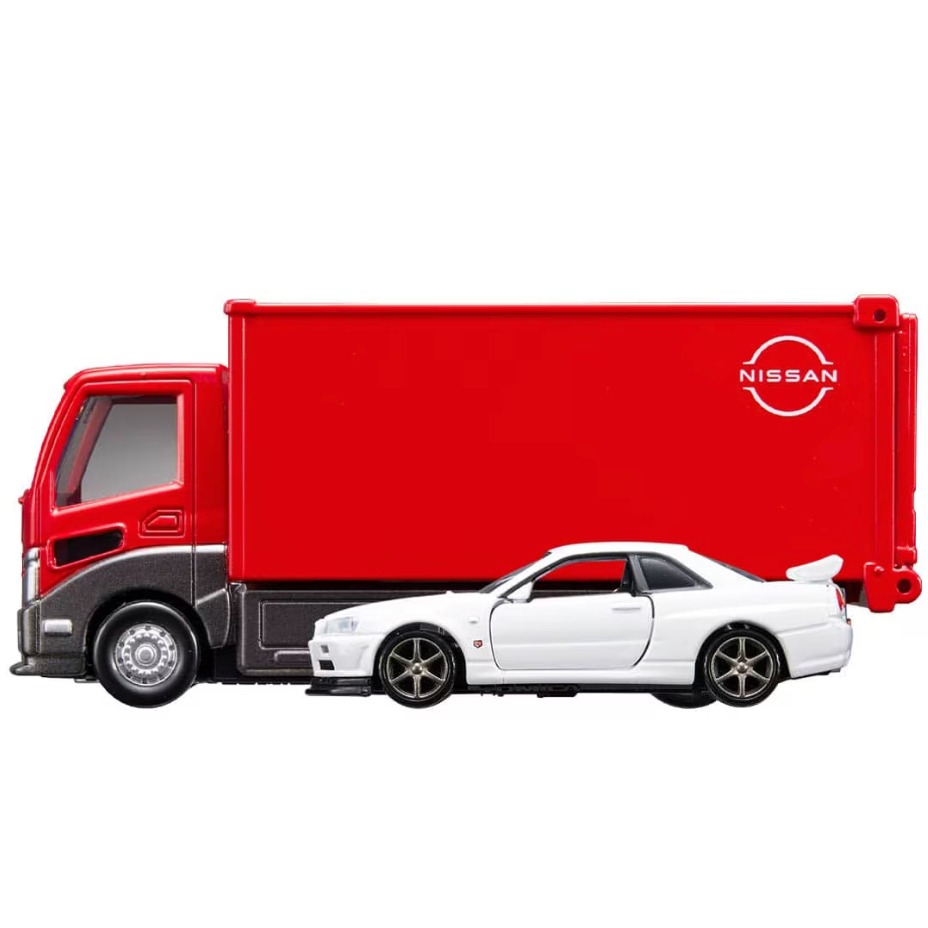 《GTS》純日貨TOMICA 多美小汽車 PRM 戴運車日產 Skyline GTR Vspec2Nur 912590-細節圖4