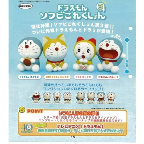 《GTS》Doraemon 多啦A夢軟膠公仔3 扭蛋一套全4款 397212