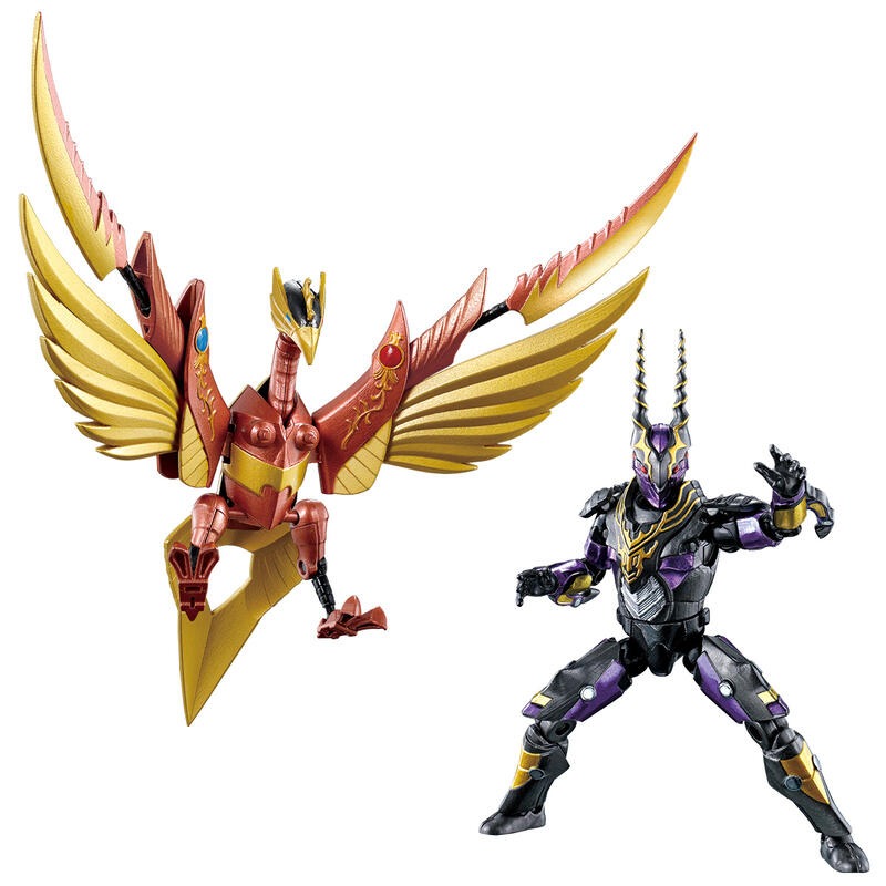 《GTS》BANDAI 盒玩 假面騎士龍騎 Gold Phoenix & Gigazelle 701521-細節圖2