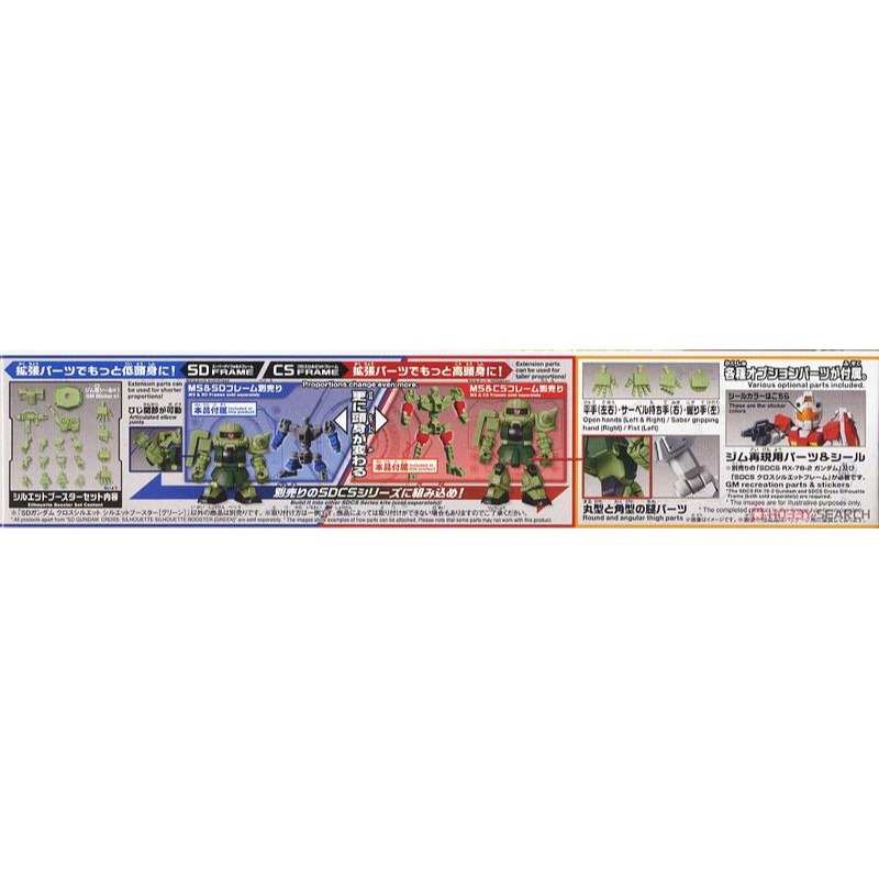 《GTS》BANDAI 模型 SDCS #OP-08 體型擴充組 綠色 5058866-細節圖4