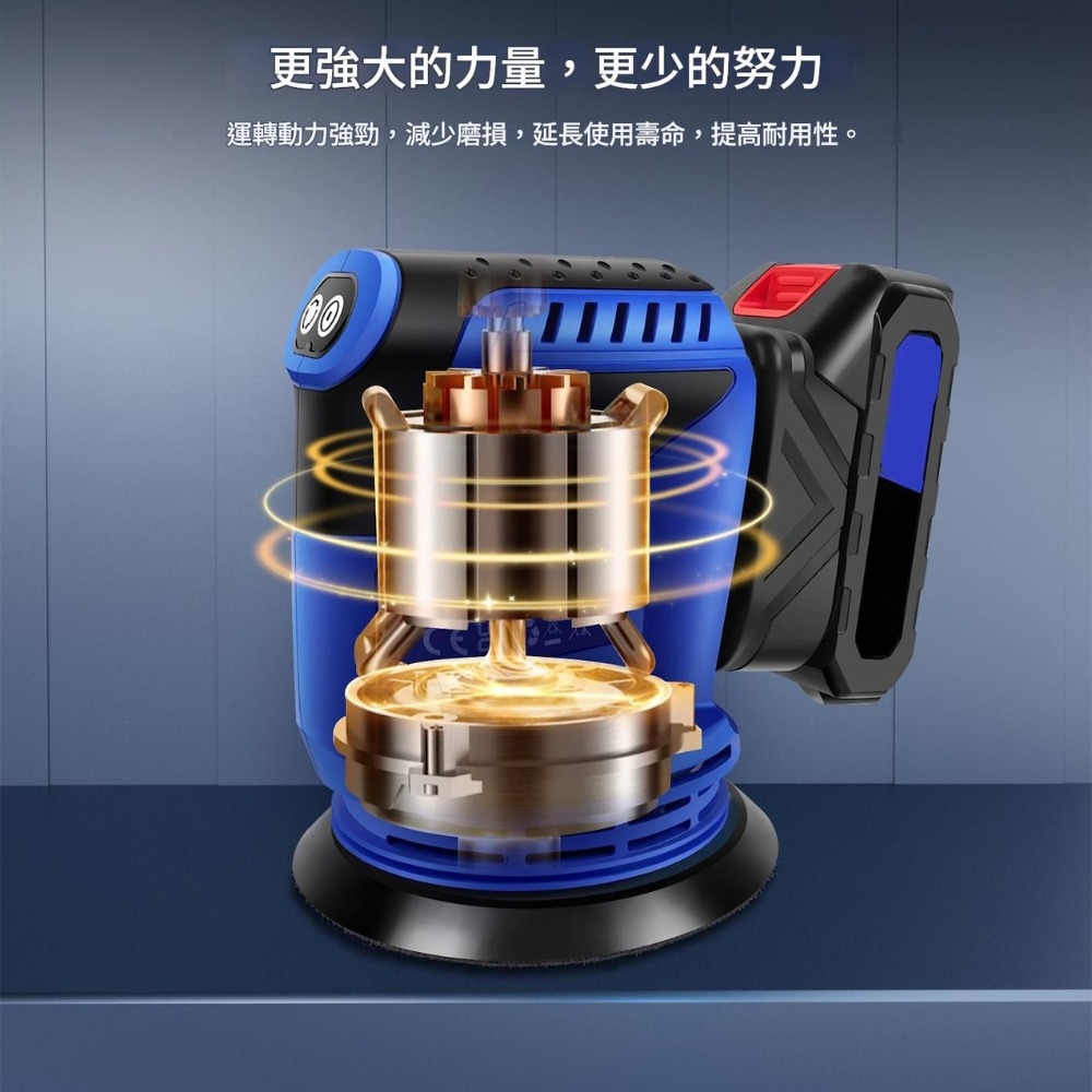 砂紙機 電動砂紙機 牧田款 5吋 背絨圓盤砂 自黏式 油漆拋光 18V鋰電 圓砂木工打磨機 磨砂機 打磨機-細節圖5