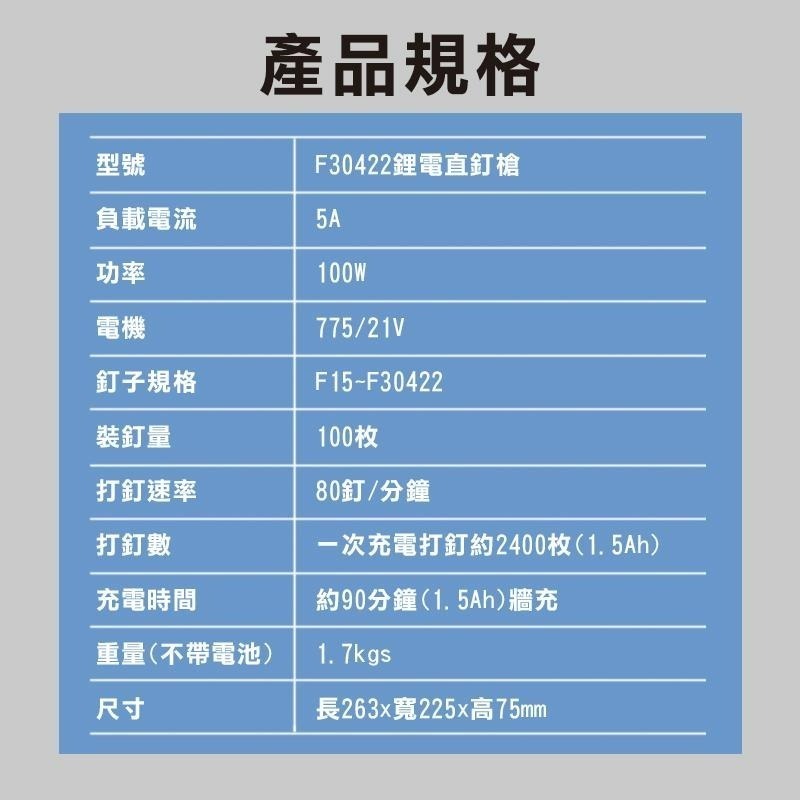 電動釘槍 打釘槍 木工釘槍 F30 422 牧田款 碼釘 鋰電釘槍 充電鋰電釘槍 便攜式 門型釘 【森森機具】-細節圖6