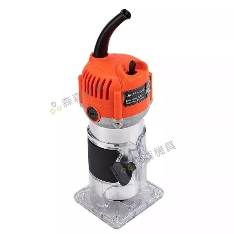 110V修邊機 電動木工修邊機 110V開槽機 木工雕刻機 開孔機 電木鑽刀機 電動工具 雕刻開洞機 開糟【森森機具】-細節圖2