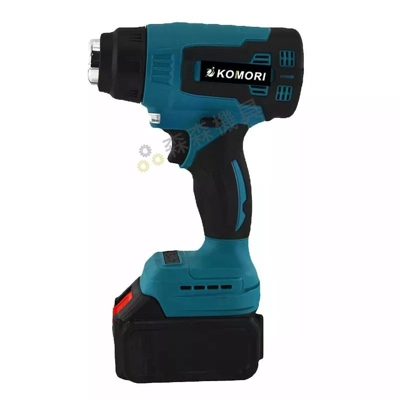 鋰電熱風槍 充電熱風槍 鋰電熱風槍 無線熱風槍 熱風槍 熱縮膜電烤槍 汽車貼膜 可調節充電式熱風槍【森森機具】-細節圖2