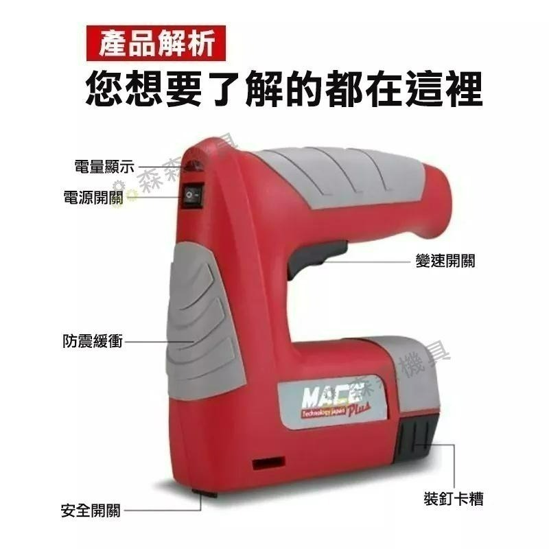 【Komori森森機具】電動釘槍 打釘槍 鋰電釘槍 木工釘槍  碼釘 釘槍 鋰電釘槍 充電鋰電釘槍 便攜式 門型釘-細節圖3