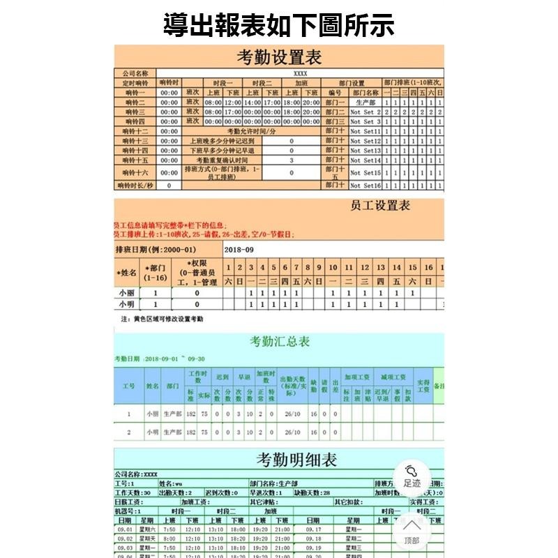 指紋打卡鐘 打卡機 上班打卡機 指紋考勤機 指紋密碼【一年保固】中文 簽到機 防代打卡 打卡鐘 指紋機【森森機具】-細節圖9