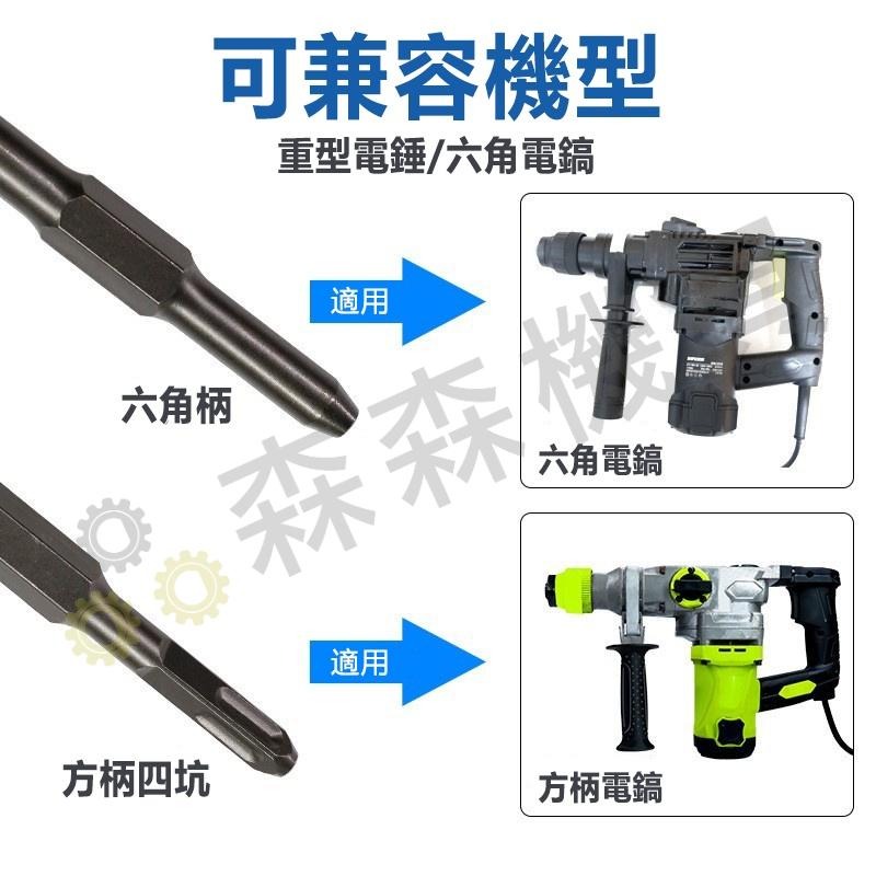 拆銅神器 拆電機馬達 拆銅線廢銅鑿子 電錘 電鎬 超薄 加寬扁鑿 拆卸神器 方柄 圓柄 四坑 兩坑兩槽【森森機具】-細節圖6