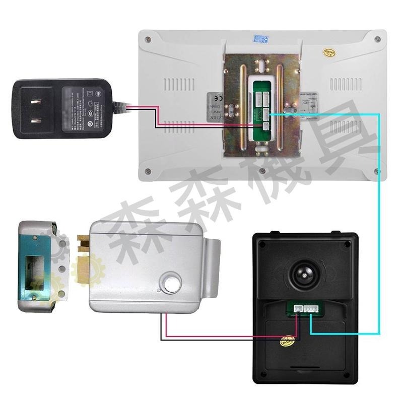 門禁電控鎖 電控鎖 便當鎖 不銹鋼門鐵門鎖 公寓鎖 靜音鎖 電鎖金屬齒輪 門禁出租屋鎖門窗鎖 防盜門鎖【森森機具】-細節圖8