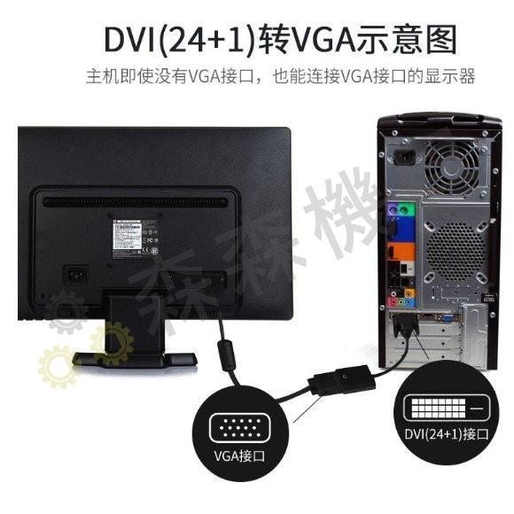 轉接線 DVI-D轉VGA DVI轉VGA / DVI-D 24+1轉VGA DVI顯卡 轉VGA 轉接器【森森機具】-細節圖2