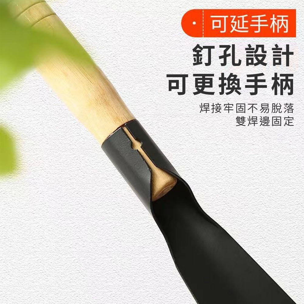 【Komori森森機具】錳鋼園藝鏟 小鏟子 鏟花 小鐵鍬 洛陽鏟 農用鋼鍬 挖樹鏟 尖鏟 平鏟 挖土挖野菜 木柄-細節圖5