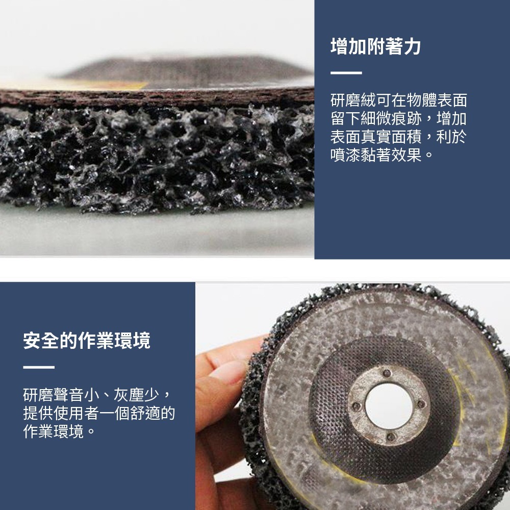 【Komori 森森機具】黑金鋼紫金鋼研磨片 4吋100mm 黑輪片 紫輪片 打磨片 拋光片 除鏽 除漆 汽車鈑金磨漆-細節圖6