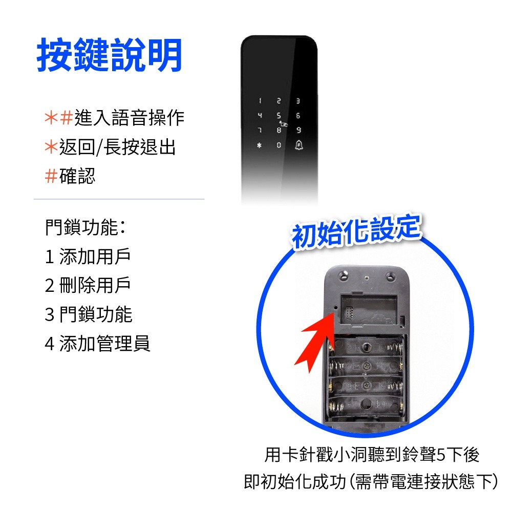 現貨 指紋密碼鎖 指紋鎖 密碼鎖 電控鎖 電子鎖 鐵門木門 不銹鋼鎖 免打孔 免佈線 門禁鎖 密碼 智能鎖【森森機具】-細節圖8