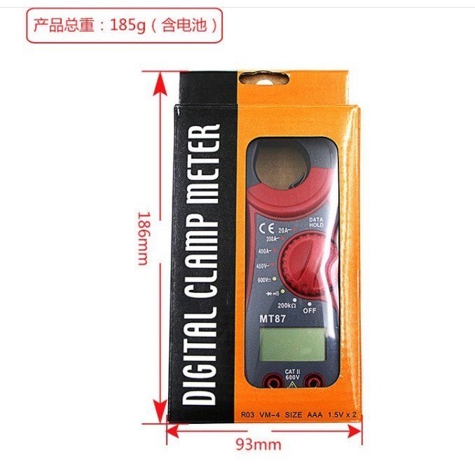 勾表 手持式 液晶數字 鉗形電流表 勾表式 數位式 電壓 電阻 電流 三用電錶 袖珍型電表 MT-87【森森機具】-細節圖4