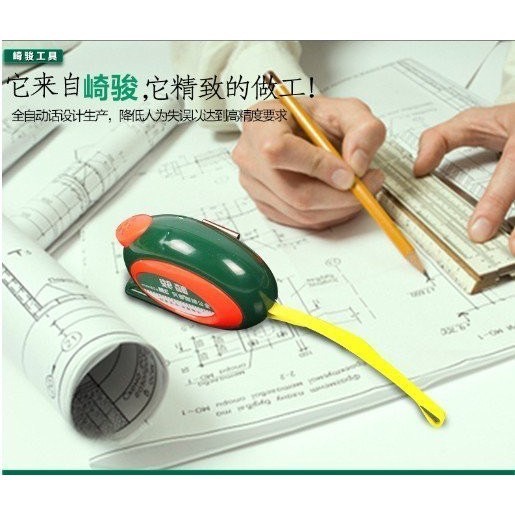 捲尺 卷尺 伸縮尺 鋼捲尺 測量尺 耐磨 塑料 5M 止滑 多功能建築裝潢測量 魯班尺超滑順 耐磨【森森機具】-細節圖2