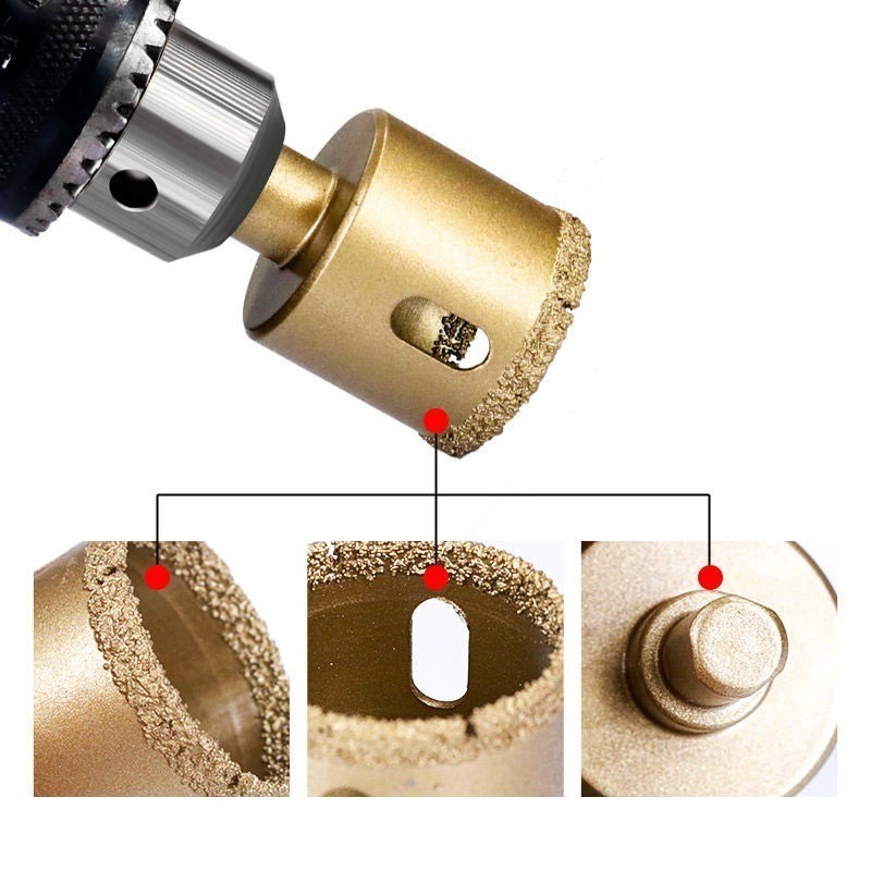【Komori 森森機具】玻璃開孔鑽12件組 6 - 35mm 磁磚 鑽頭 大理石開孔 花鋼石 磚頭 水泥 乾濕兩用-細節圖5