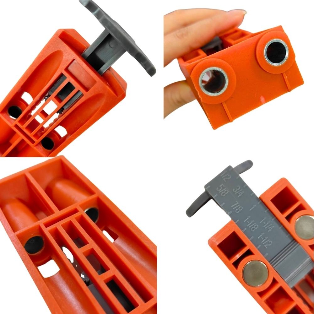 【Komori森森機具】  木工斜孔定位器 帶磁性 便攜式定位打孔器 木工鑽孔夾具 工具組 木工配件 螺絲打孔-細節圖6