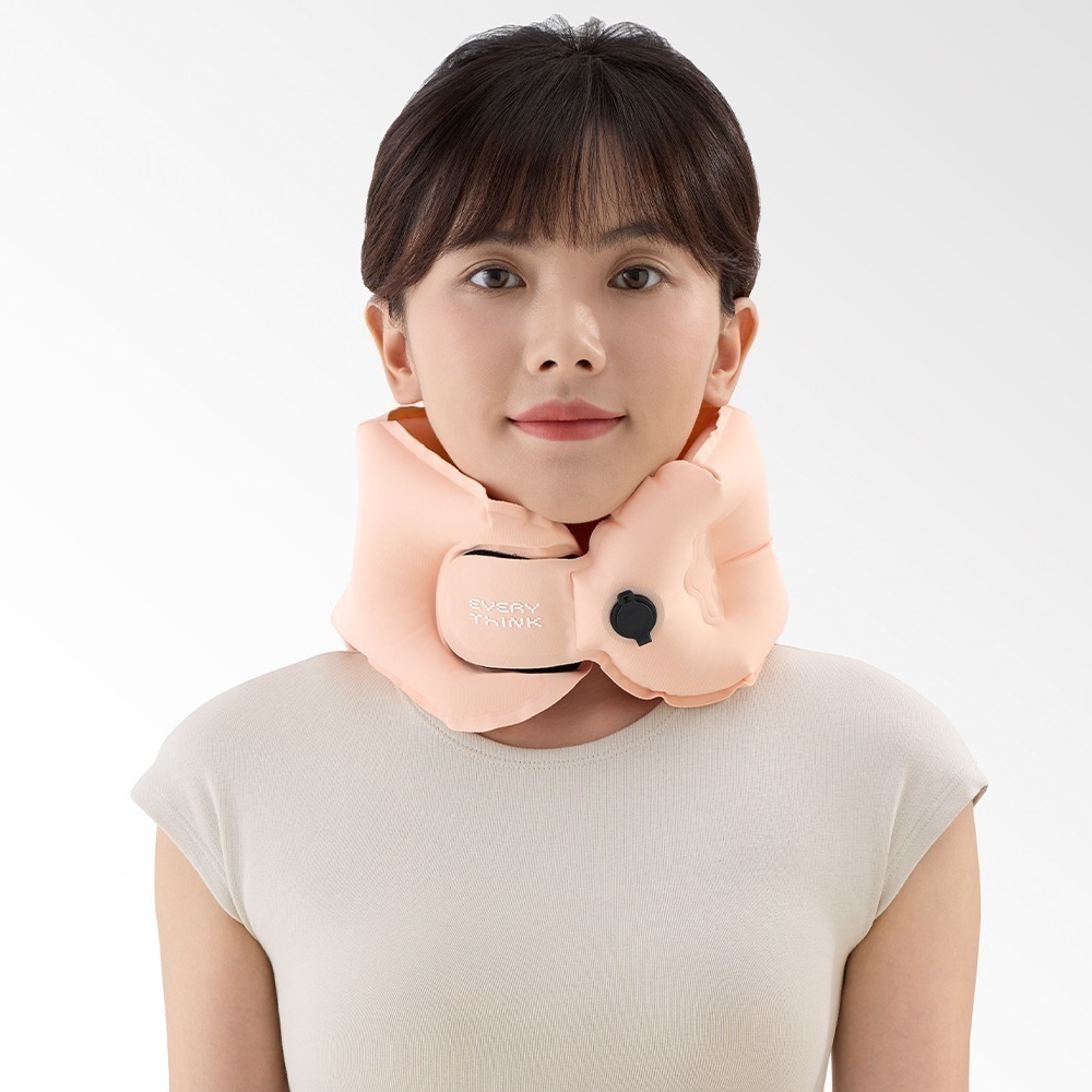 EVERY THINK｜捲捲充氣護頸枕 口袋旅行枕 10秒快速充氣 環繞支撐 軟硬可調 多色可選-細節圖3