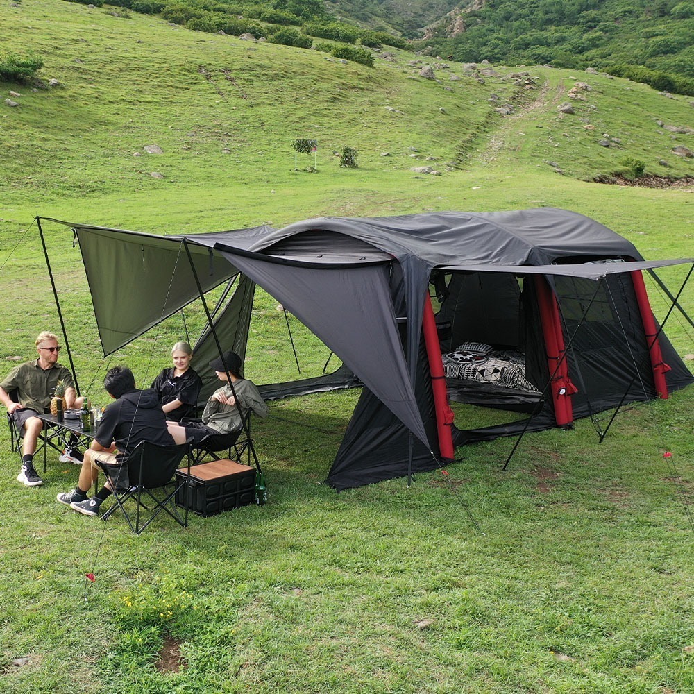 Aerogogo｜一鍵充氣黑翼隧道帳 大空間8分鐘快速搭建 (附贈GIGA PUMP80充氣幫浦)-細節圖3