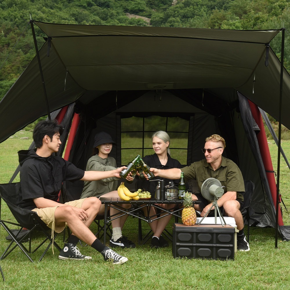 Aerogogo｜一鍵充氣黑翼隧道帳 大空間8分鐘快速搭建 (附贈GIGA PUMP80充氣幫浦)-細節圖5