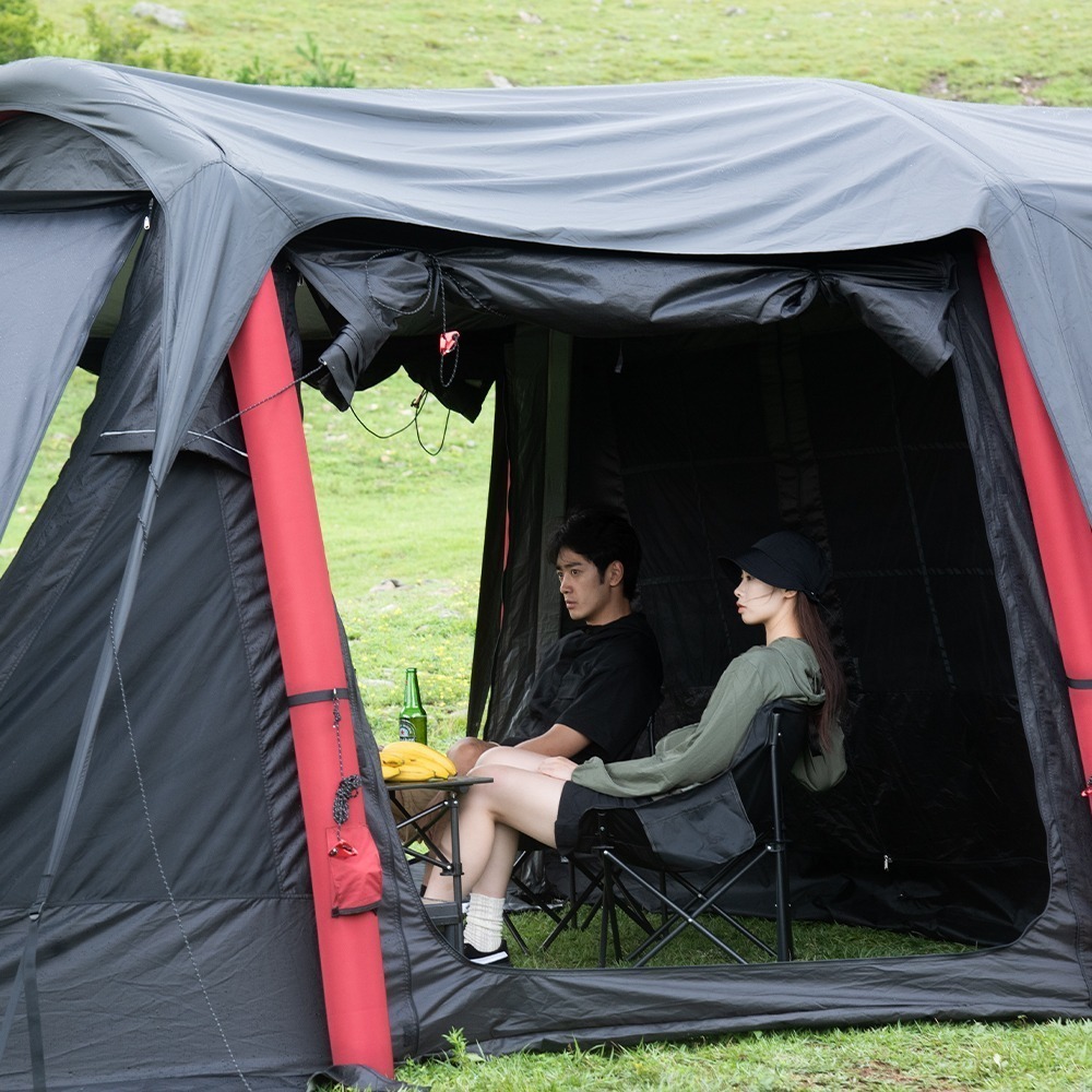 Aerogogo｜一鍵充氣黑翼隧道帳 大空間8分鐘快速搭建 (附贈GIGA PUMP80充氣幫浦)-細節圖6