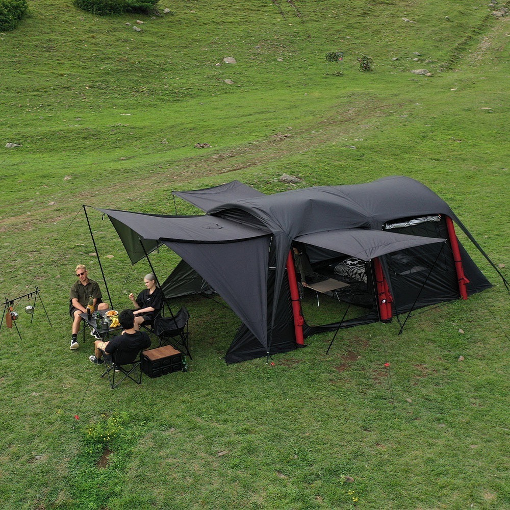 Aerogogo｜一鍵充氣黑翼隧道帳 大空間8分鐘快速搭建 (附贈GIGA PUMP80充氣幫浦)-細節圖7