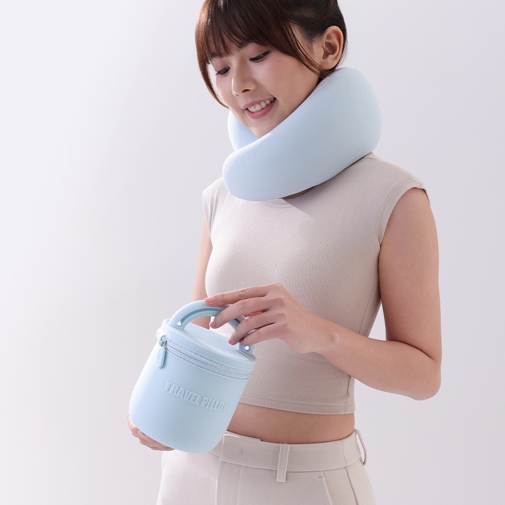 EVERY THINK｜安心守護U型枕 360度環繞護頸 附收納包及掛繩 多色可選-細節圖5