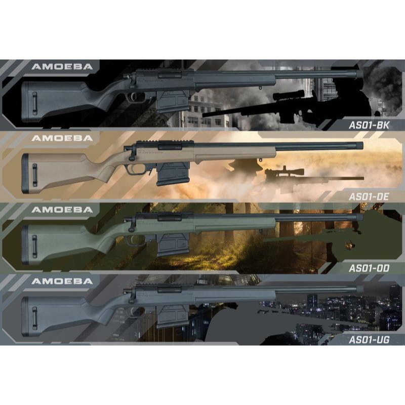 《HT》ARES AMOEBA AS01 BK 黑色 空氣手拉 狙擊槍-細節圖2