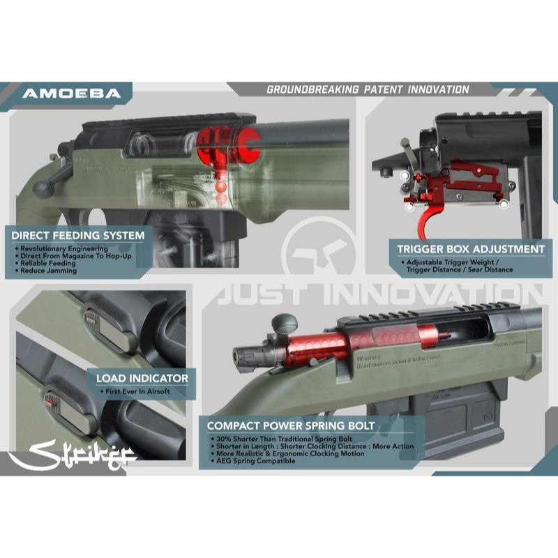 《HT》ARES AMOEBA AS01 BK 黑色 空氣手拉 狙擊槍-細節圖3