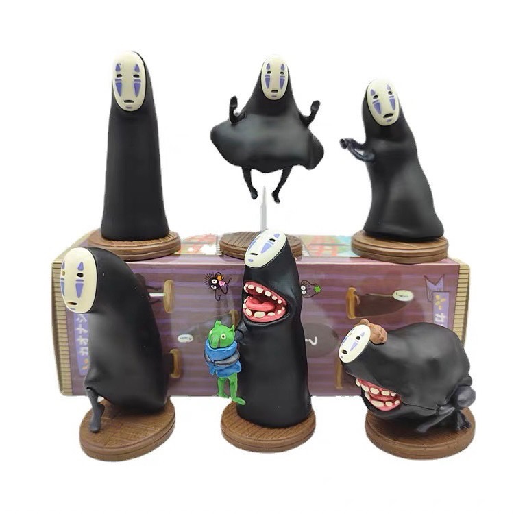 TOTORO 吉卜力 宮崎駿 無臉男 龍貓 千尋 神隱少女 蛋糕 擺件 擺飾 可愛 造型 玩具 療癒 動漫 卡通 盒玩-細節圖2