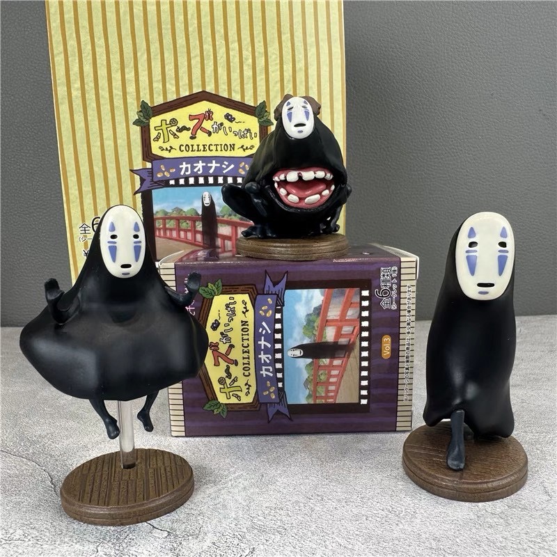 TOTORO 吉卜力 宮崎駿 無臉男 龍貓 千尋 神隱少女 蛋糕 擺件 擺飾 可愛 造型 玩具 療癒 動漫 卡通 盒玩-細節圖3