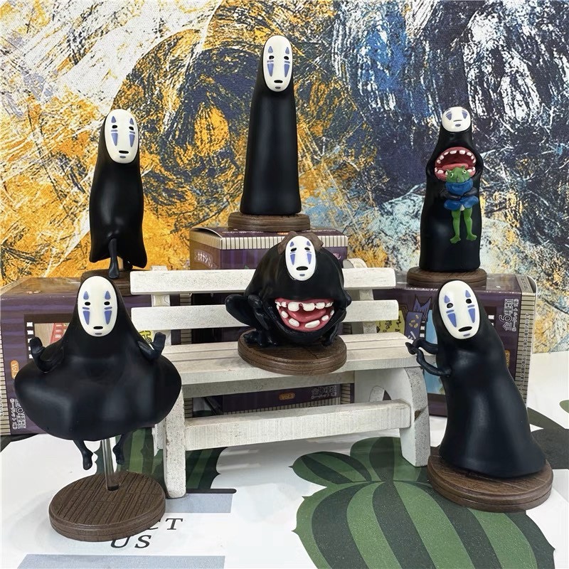 TOTORO 吉卜力 宮崎駿 無臉男 龍貓 千尋 神隱少女 蛋糕 擺件 擺飾 可愛 造型 玩具 療癒 動漫 卡通 盒玩-細節圖11