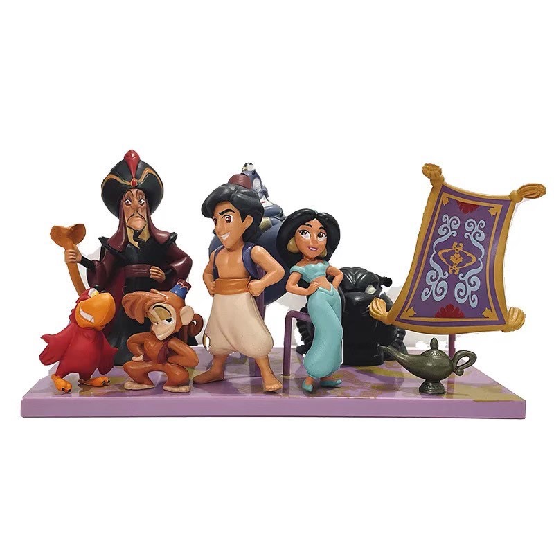 迪士尼 Disney 天方夜譚 阿拉丁神燈 茉莉公主 精靈 艾格 阿布 賈方 魔毯 玩具 擺件 公仔 魔法 療癒-細節圖2