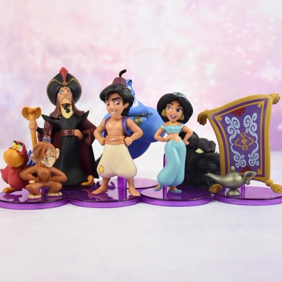 迪士尼 Disney 天方夜譚 阿拉丁神燈 茉莉公主 精靈 艾格 阿布 賈方 魔毯 玩具 擺件 公仔 魔法 療癒-細節圖4