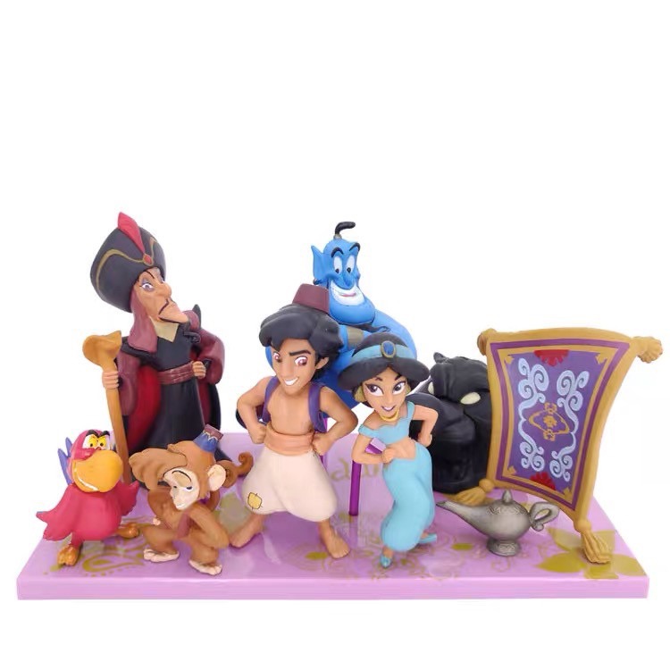 迪士尼 Disney 天方夜譚 阿拉丁神燈 茉莉公主 精靈 艾格 阿布 賈方 魔毯 玩具 擺件 公仔 魔法 療癒-細節圖7
