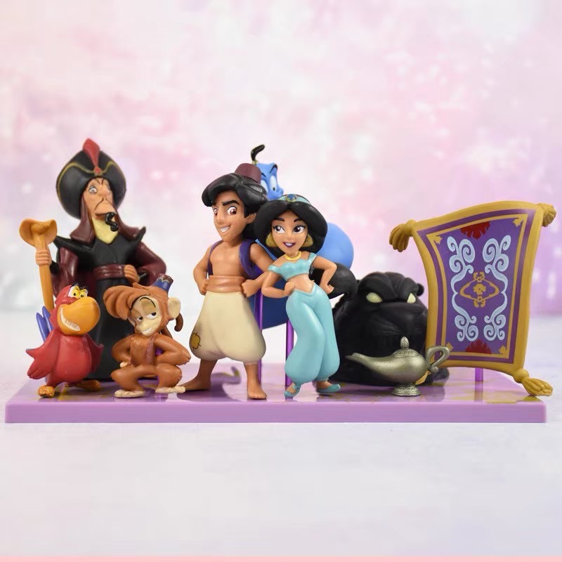 迪士尼 Disney 天方夜譚 阿拉丁神燈 茉莉公主 精靈 艾格 阿布 賈方 魔毯 玩具 擺件 公仔 魔法 療癒-細節圖10