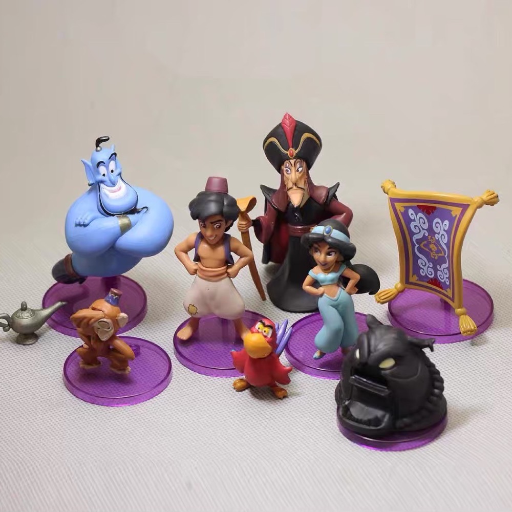 迪士尼 Disney 天方夜譚 阿拉丁神燈 茉莉公主 精靈 艾格 阿布 賈方 魔毯 玩具 擺件 公仔 魔法 療癒-細節圖11