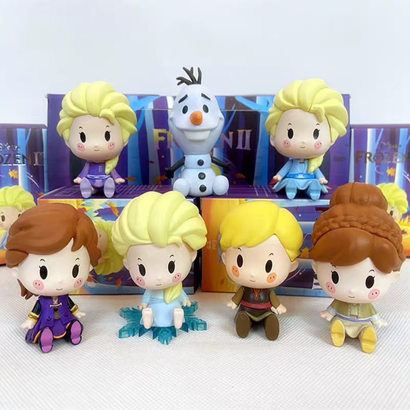 迪士尼 Disney 坐坐公主 坐坐系列 泡泡瑪特 冰雪奇緣 艾莎 安娜 雪寶 卡通 動漫 玩具 盲盒 公仔 可愛-細節圖2