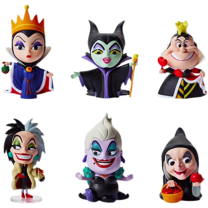 Disney 迪士尼 暗黑聯盟 反派角色 庫伊拉 邪惡皇后 白雪公主 邪惡女巫 巫婆 黑魔女 紅心皇后 公仔 玩具 擺件-細節圖4