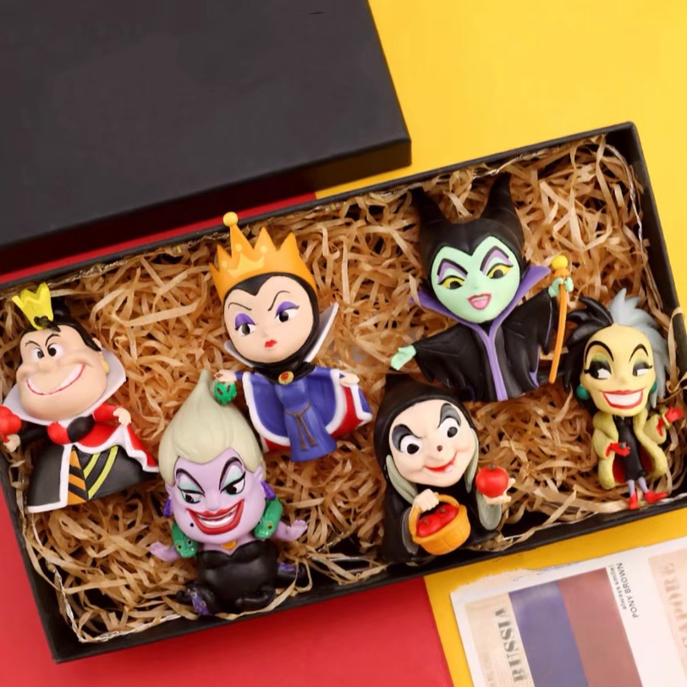 Disney 迪士尼 暗黑聯盟 反派角色 庫伊拉 邪惡皇后 白雪公主 邪惡女巫 巫婆 黑魔女 紅心皇后 公仔 玩具 擺件-細節圖5