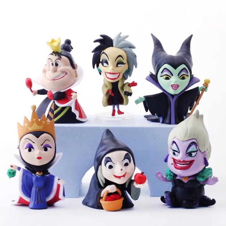 Disney 迪士尼 暗黑聯盟 反派角色 庫伊拉 邪惡皇后 白雪公主 邪惡女巫 巫婆 黑魔女 紅心皇后 公仔 玩具 擺件-細節圖6