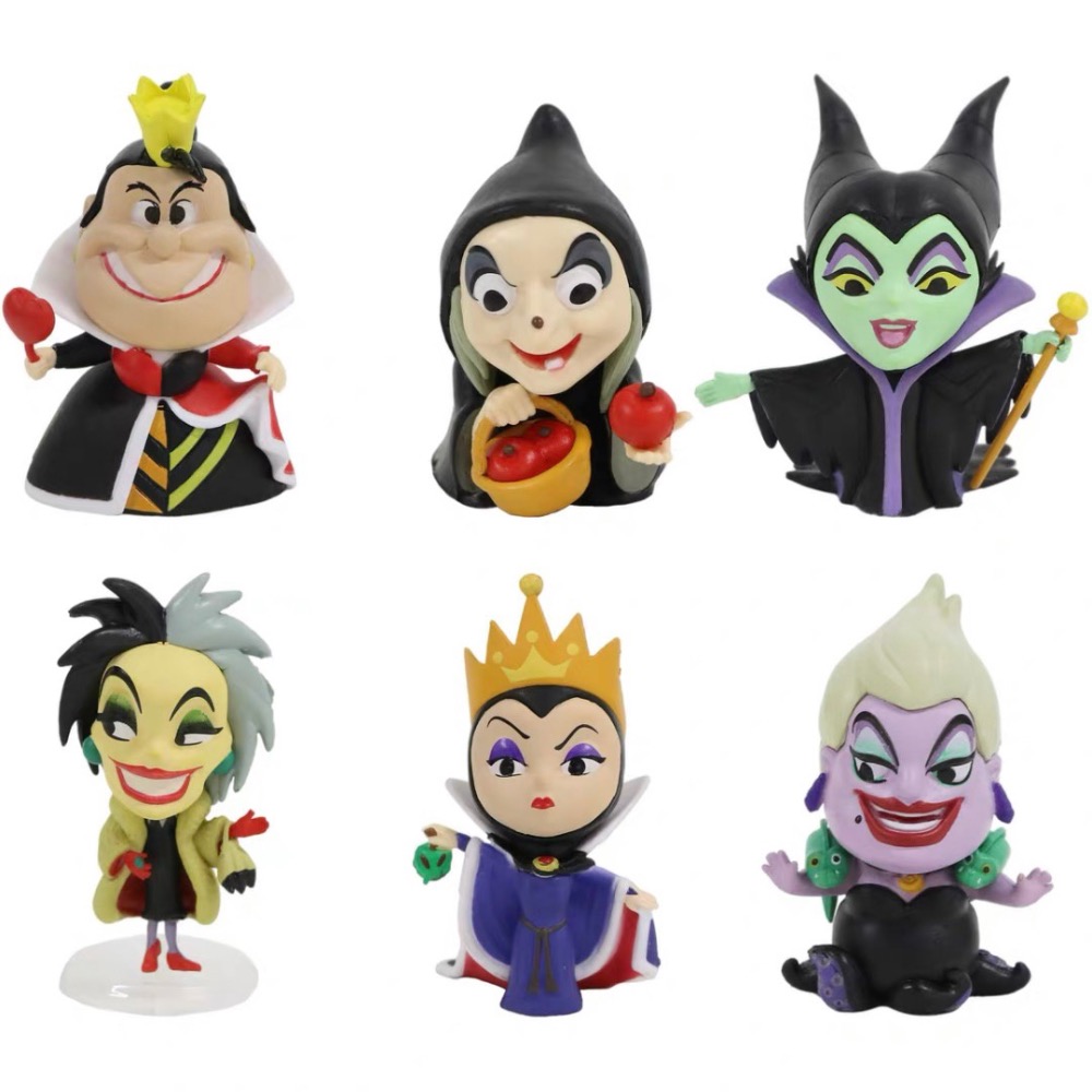 Disney 迪士尼 暗黑聯盟 反派角色 庫伊拉 邪惡皇后 白雪公主 邪惡女巫 巫婆 黑魔女 紅心皇后 公仔 玩具 擺件-細節圖8