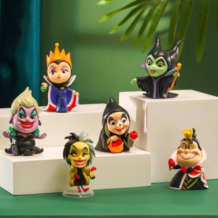 Disney 迪士尼 暗黑聯盟 反派角色 庫伊拉 邪惡皇后 白雪公主 邪惡女巫 巫婆 黑魔女 紅心皇后 公仔 玩具 擺件-細節圖9