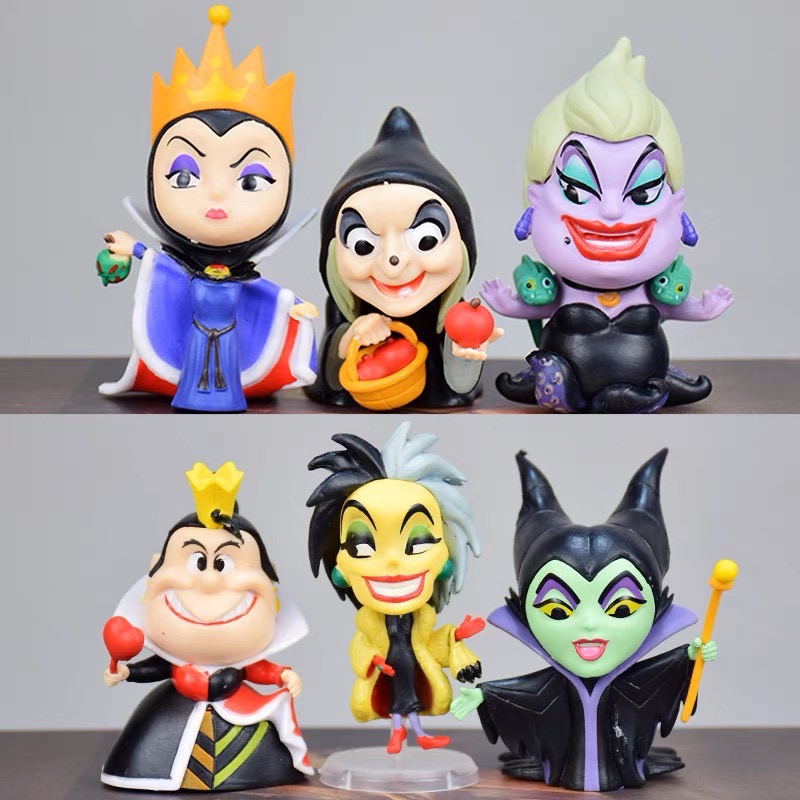 Disney 迪士尼 暗黑聯盟 反派角色 庫伊拉 邪惡皇后 白雪公主 邪惡女巫 巫婆 黑魔女 紅心皇后 公仔 玩具 擺件-細節圖10
