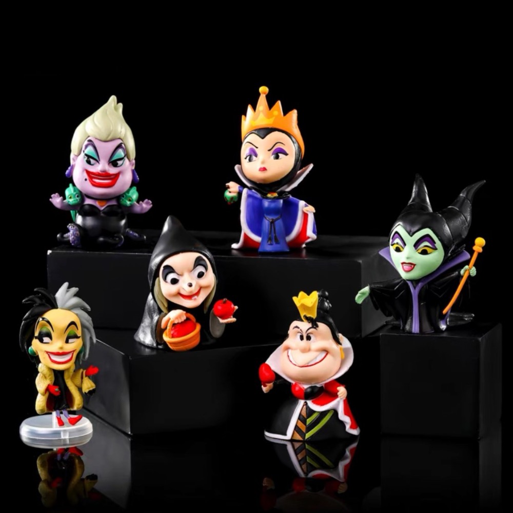 Disney 迪士尼 暗黑聯盟 反派角色 庫伊拉 邪惡皇后 白雪公主 邪惡女巫 巫婆 黑魔女 紅心皇后 公仔 玩具 擺件-細節圖11
