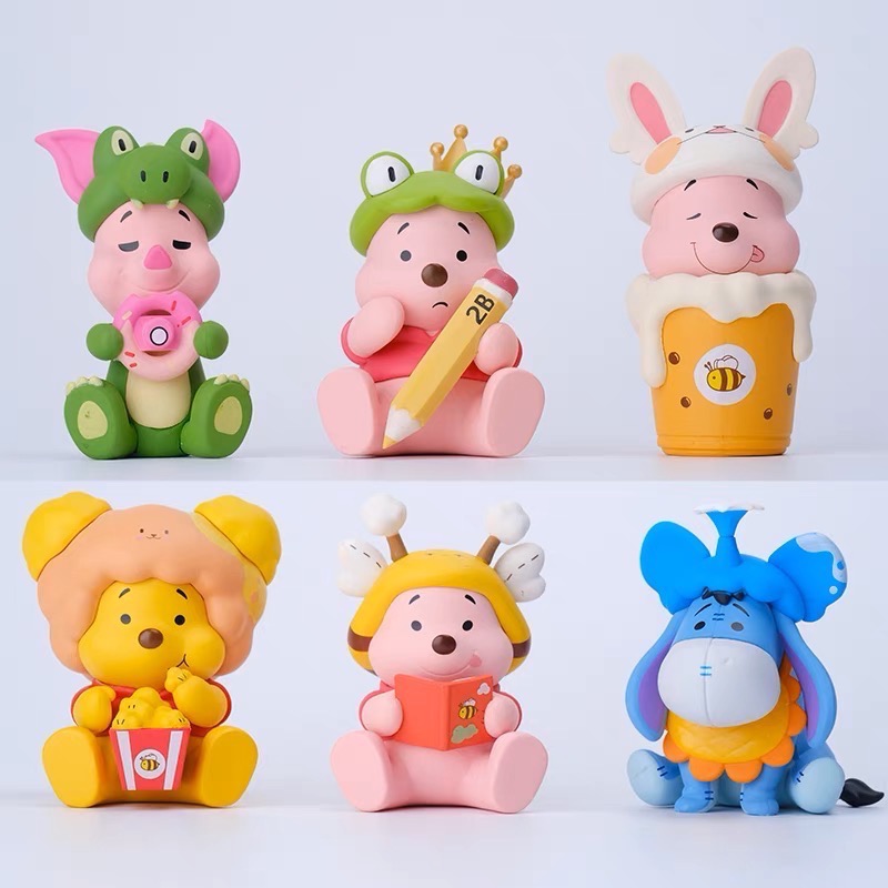 迪士尼 Disney 小熊維尼 維尼熊 小豬 屹耳 驢子 公仔 花花世界 蛋糕 卡通 可愛 創意 擺飾 玩具 療癒 送禮-細節圖5
