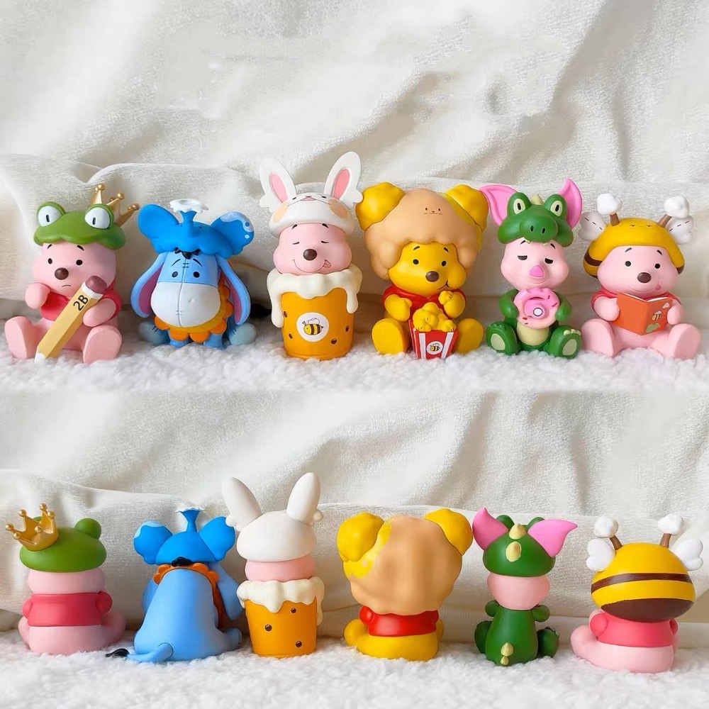 迪士尼 Disney 小熊維尼 維尼熊 小豬 屹耳 驢子 公仔 花花世界 蛋糕 卡通 可愛 創意 擺飾 玩具 療癒 送禮-細節圖7